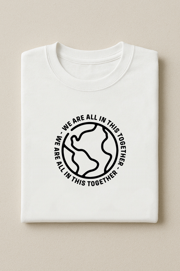We are all in this togheter - NGO Supporter Shirt - white 